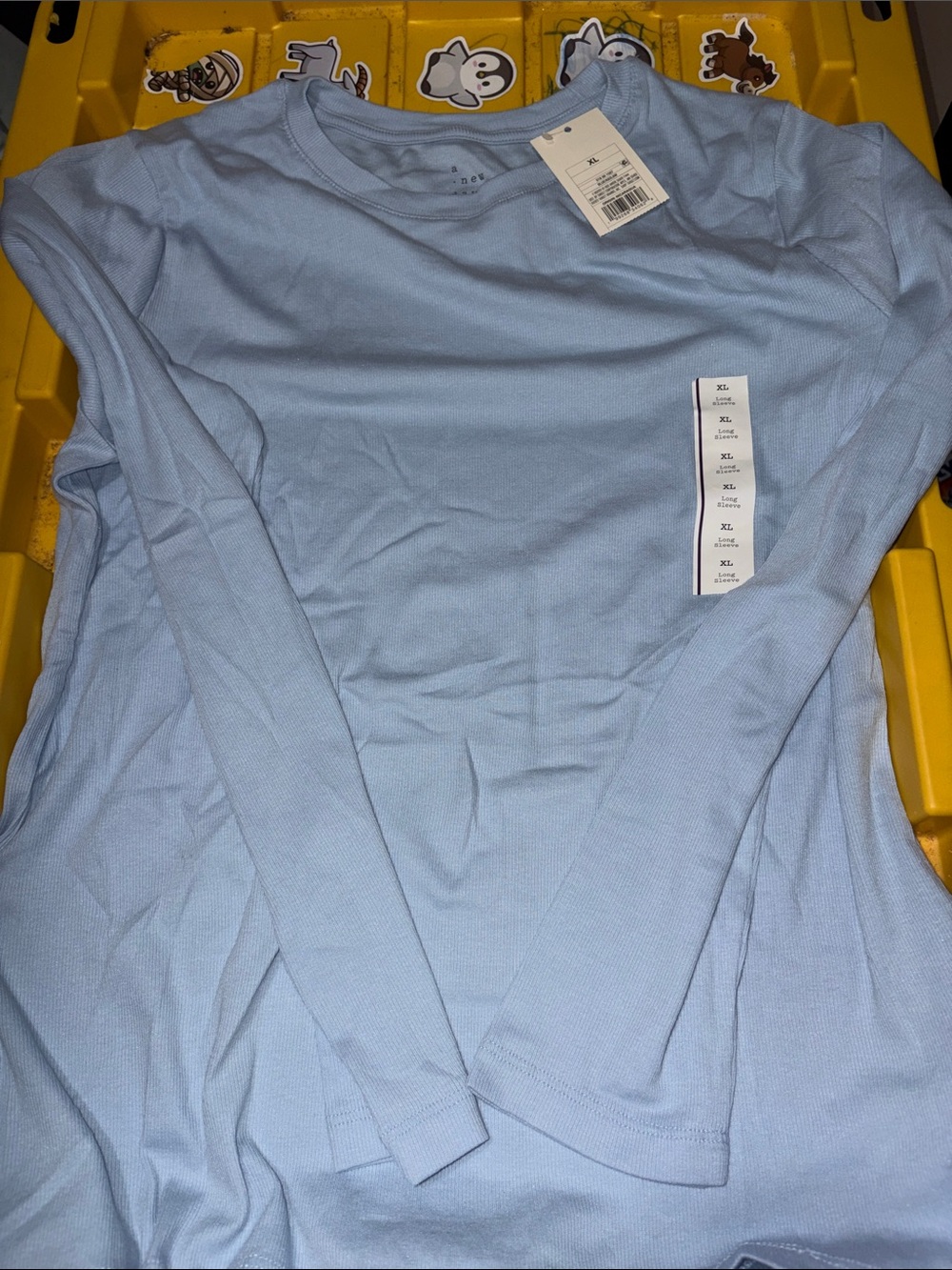 A New Day Light Blue Long Sleeve Knit Top